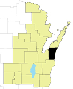 Kewaunee County Locator Map