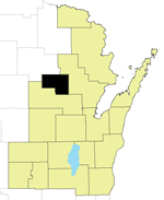Menominee County Locator Map