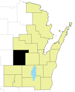 Waupaca County Locator Map